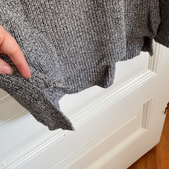 Loft black and white marled sweater. - Picture 3 of 3